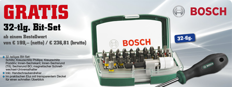 Kostenloses Bit-Set von Bosch!